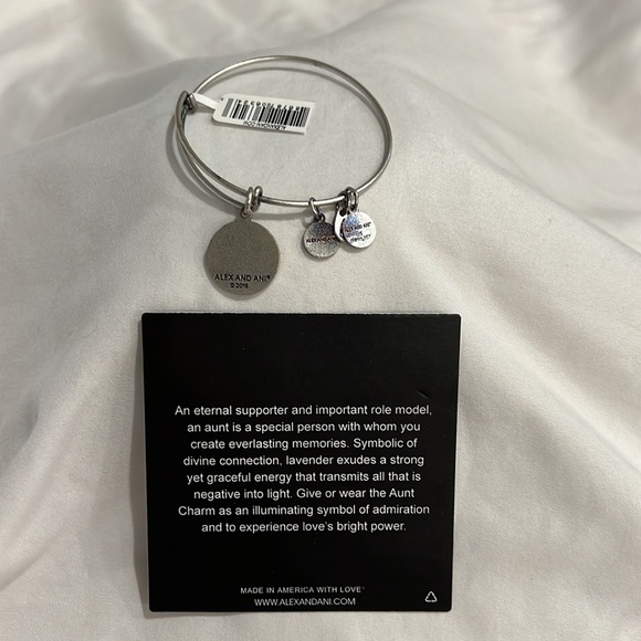 Alex and Ani Silver Tone Aunt Charm Expandable Bracelet - Picture 5 of 6